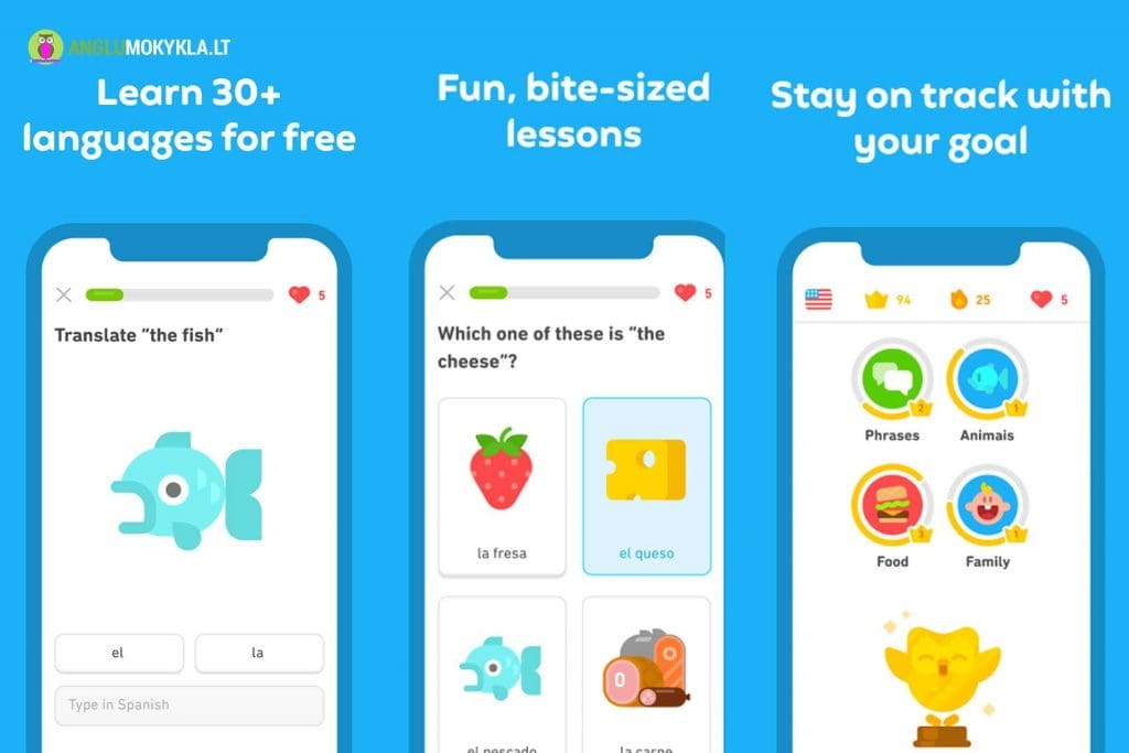 Anglų Kalbos Programėlė Duolingo